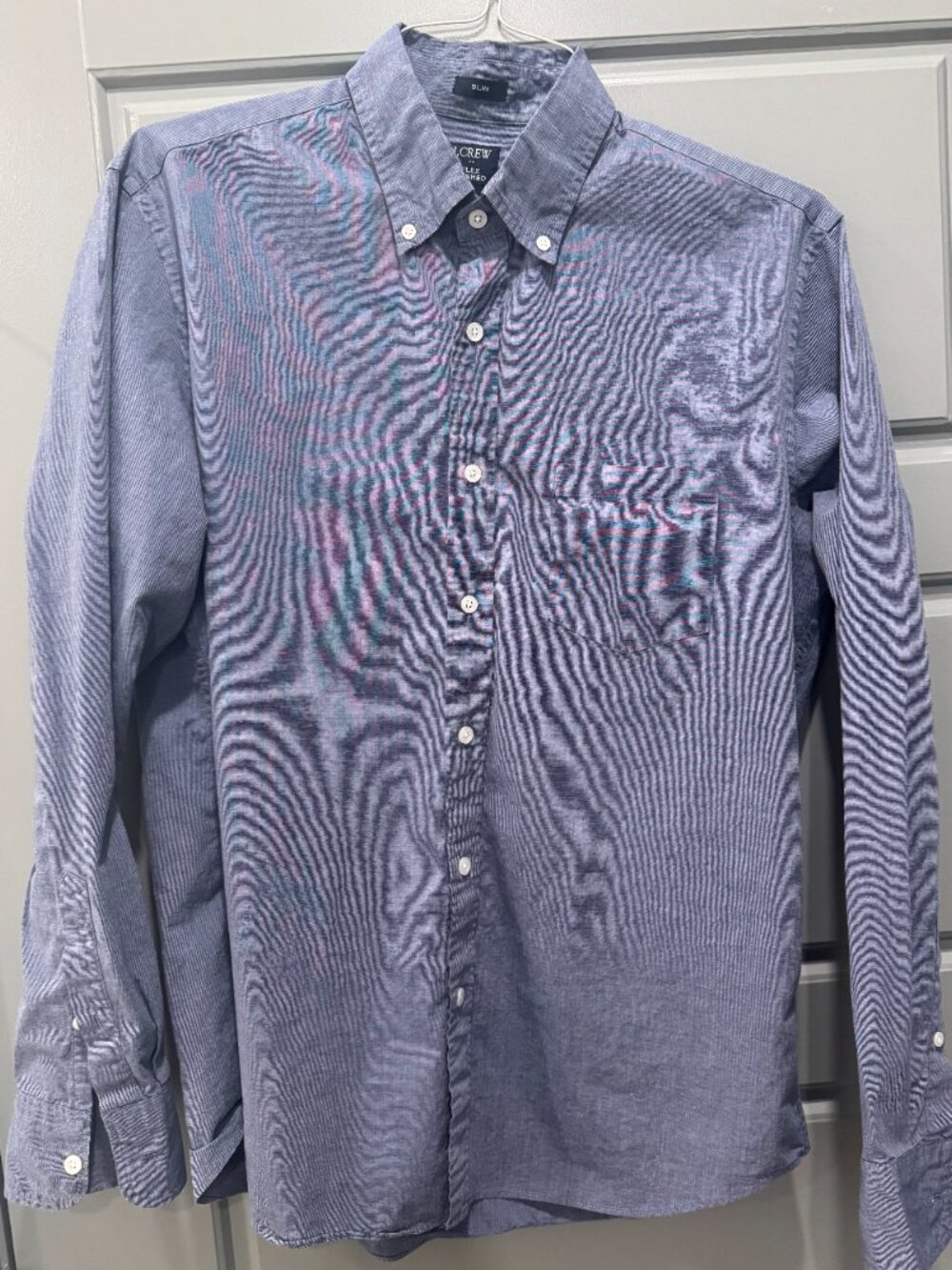 J.Crew Flex Washed Blue Button Down Shirt Slim Fit Men’s Large